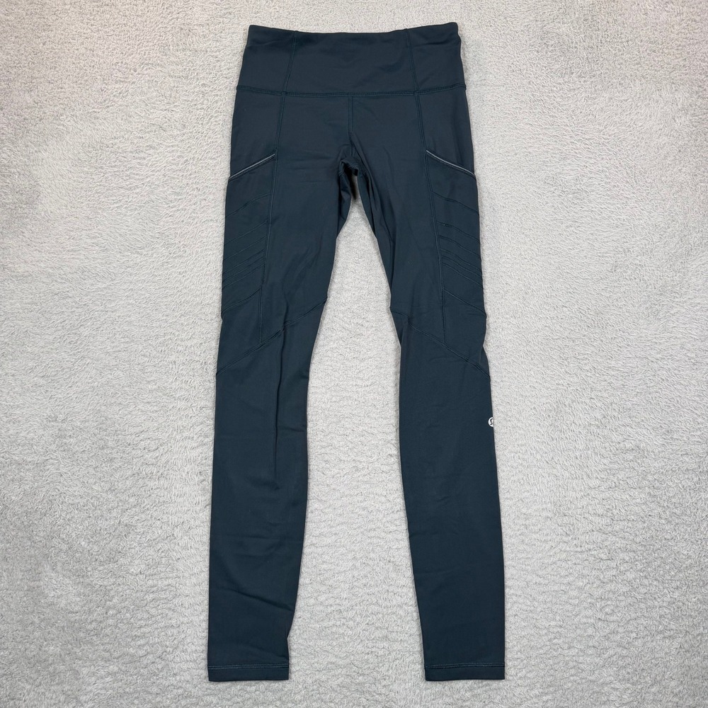 Lululemon Speed Up Tight Full-On Luxtreme Black Grey Running Leggings Size 4